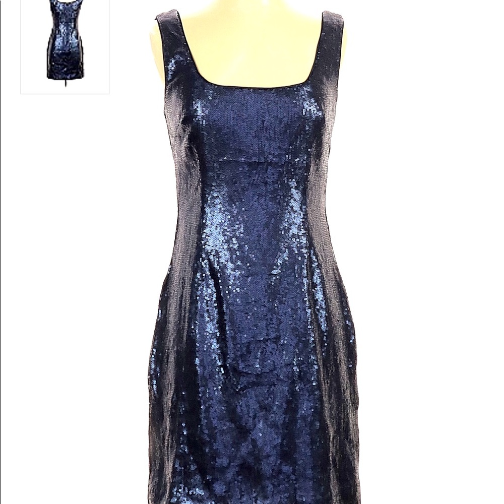 Banana Republic Dress Loren Scott Collection Blue Sequin size 4